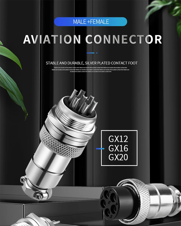 ensemble pin mâle femelle câble happator connecteur prise de courant