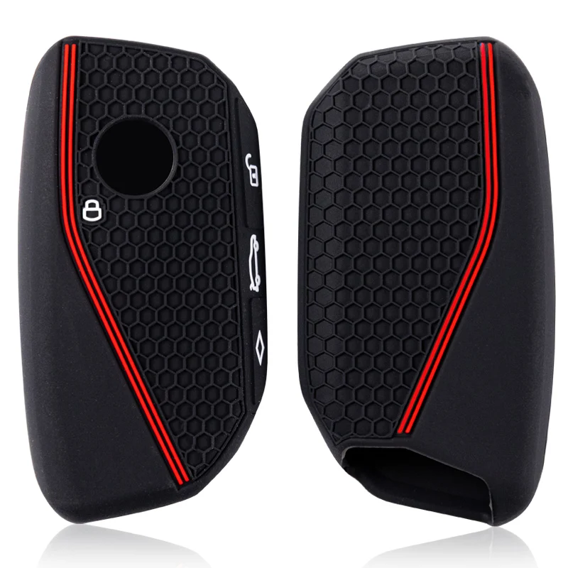 Premium Silicone Alcantara Car Remote Key Case Cover