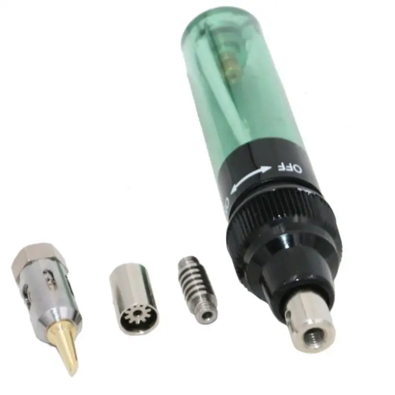 

1 Set 4 In 1 Portable Soldering Iron Kit 1300 Celsius Welding Pen Burner Blow Torch Gas Soldering Iron Cordless Butane Tip Tool