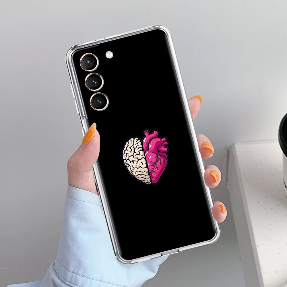 Soft Clear Phone Case with Creative Heart Medical Design