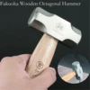 Mini Hammer FO-6028B Solid Wood Short Handle Octagonal Hammer 1LB High Carbon Steel Small Hammer Manual Hardware Tool 1