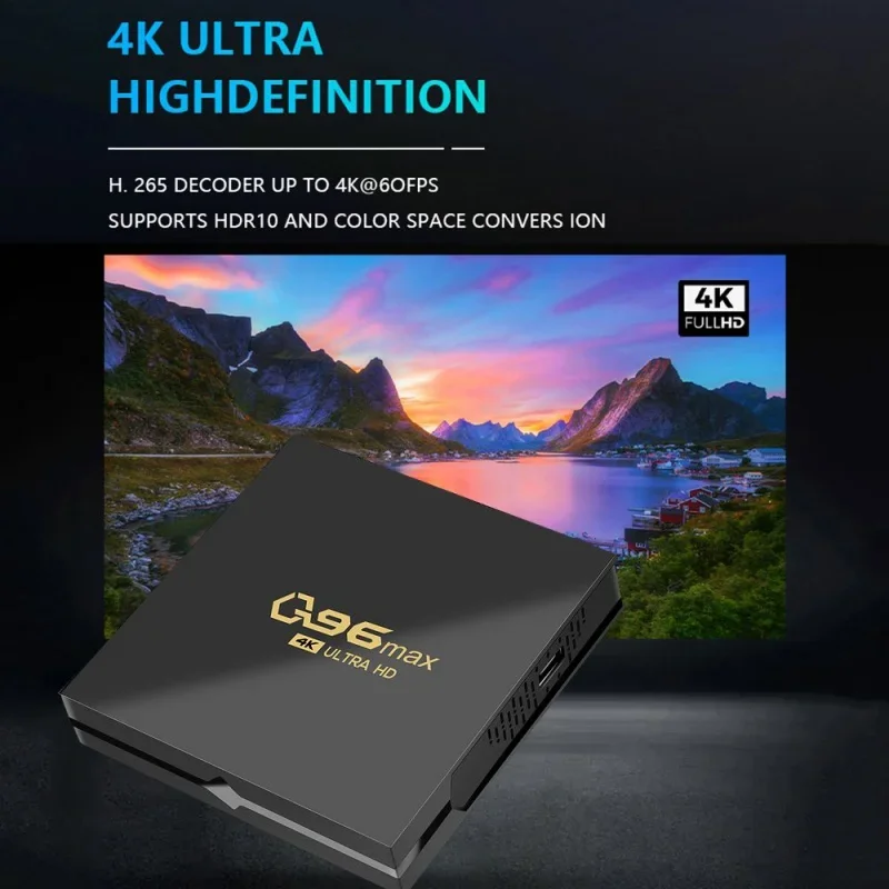 Q96 MAX Smart TV Box Android 11 Amlogic S905 Quad Core 4K Full HD Set Top Box Media Player 2.4GWIFI H.265 Home Theater CK15 digital tv decoder digital tv converter box