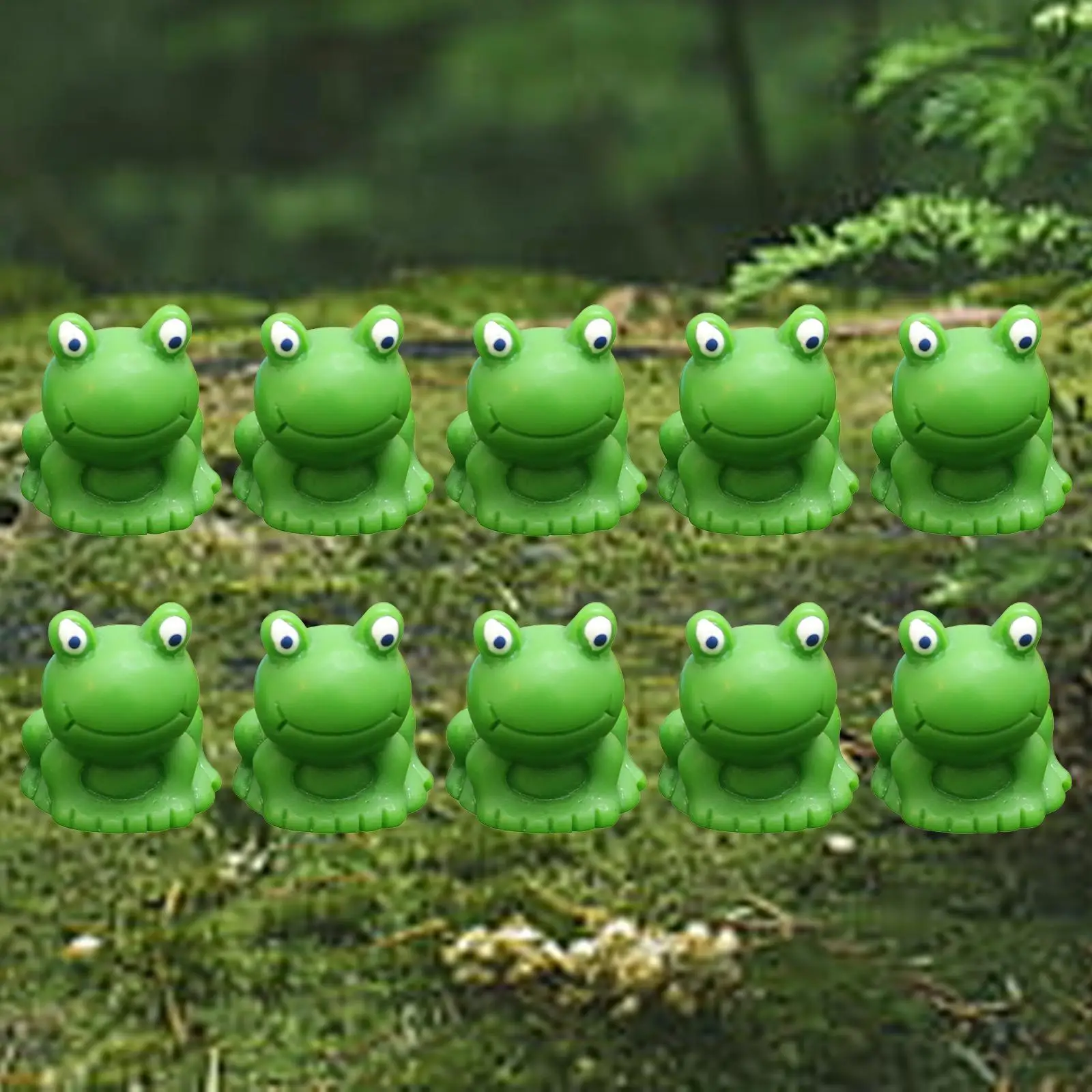 10 Pezzi Minuscole Rane In Resina Scultura Modello Rana Mini Rane Decorazioni Da Giardino Per Tavolo Ufficio Paesaggio Casa Festa Cake Topper Casa Del