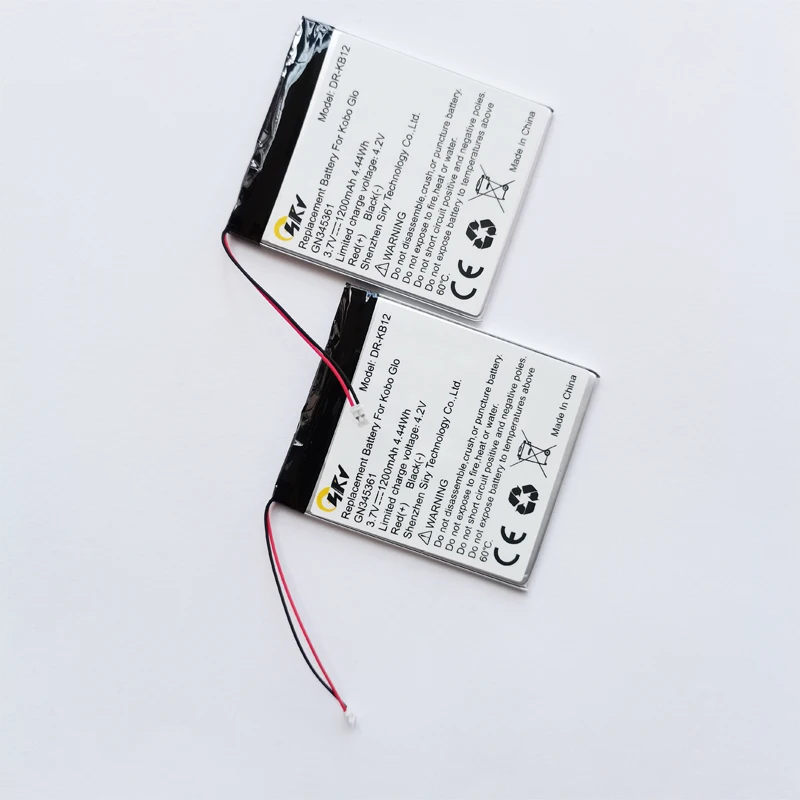 Bateria do Li-polímero de 3.7v 1200mah Gn345361 para a Bateria do Leitor do Livro de Kobo Glo Digitas - Image 4