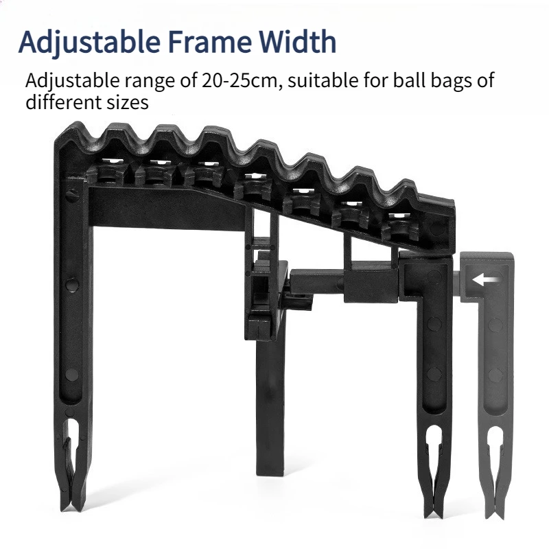 Golf Club Fixture Accommodates 9 Iron Frames To Reduce Club Head Collisions, Adjustable Width Golf Training Aid Tool