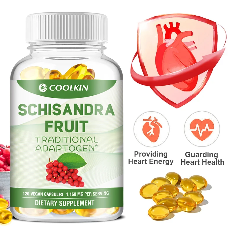 Organic Schisandra Capsules-Enhance Immunity Detox Relieve Stress digestive capsules