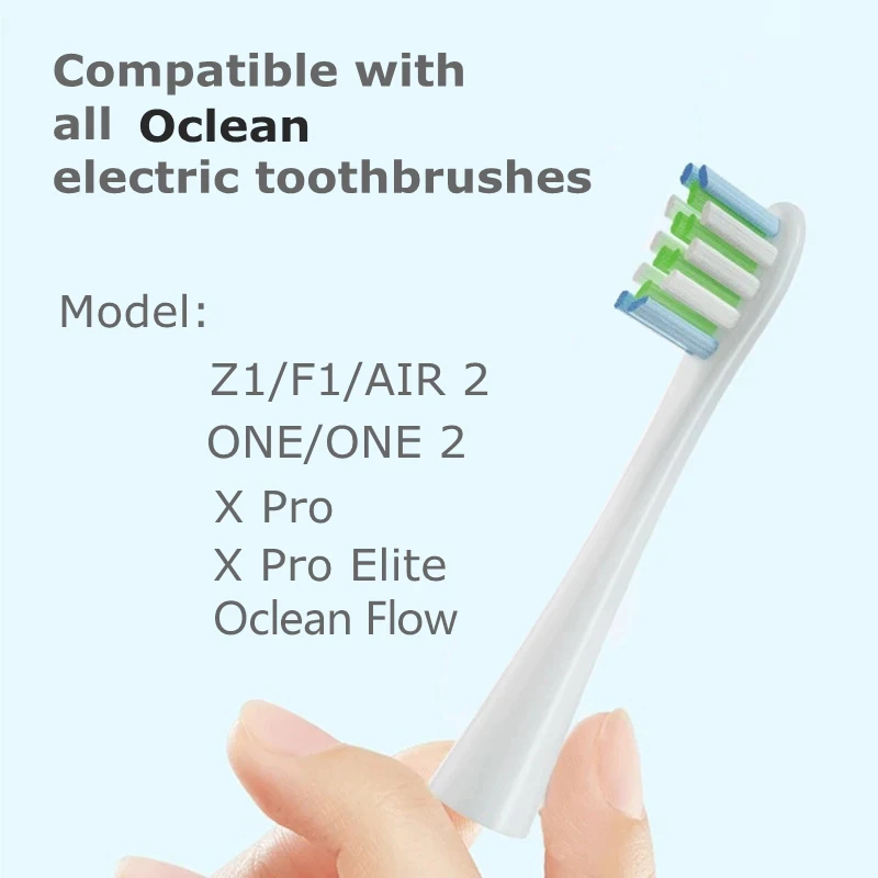 Cabezales de repuesto para cepillo de dientes eléctrico Oclean Flow/X PRO Elite/X PRO /F1/Z1/One/ Air2, boquillas de cepillo de dientes eléctrico sónico, cerdas suaves DuPont