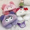 Cartoon Kuromi U-shaped Hooded Neck Pillow My Melody Hello Kitty Travel Blackout Nap Pillow With Hat Office Girl 1