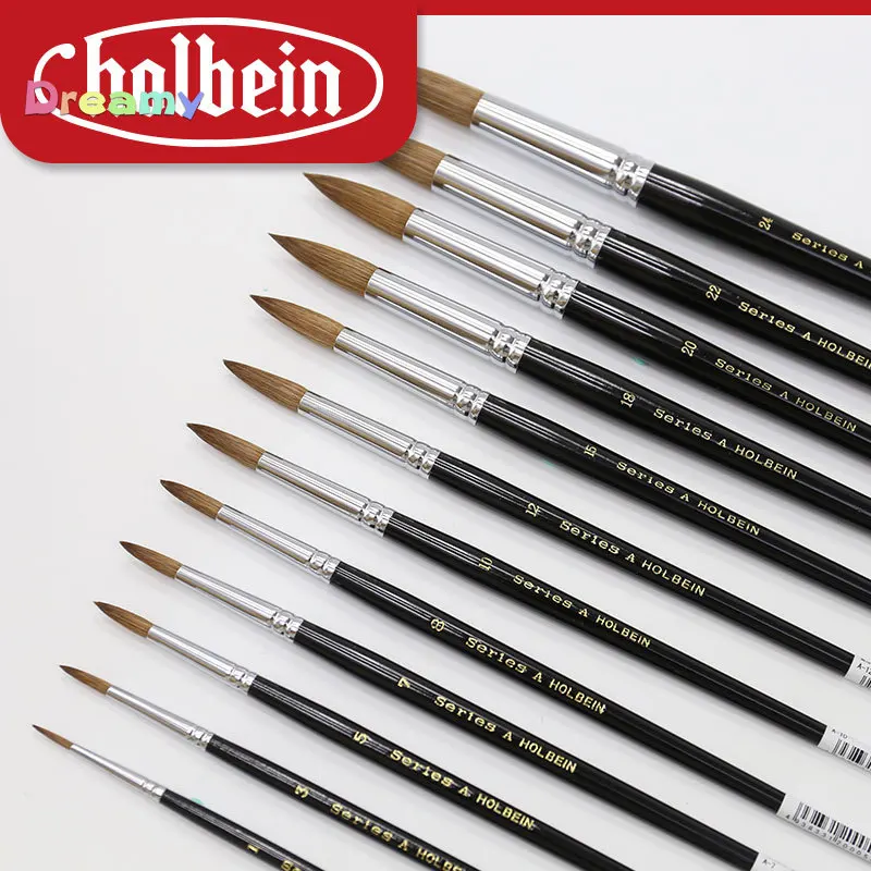 Holbein Series A Round Watercolor Detail Paint Brushes Horse Hair for