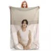 Jimin Face Blanket Fleece Multi-function Sofa Throw Blankets For Couch Bedding Office Throws Bedspread Quilt 1