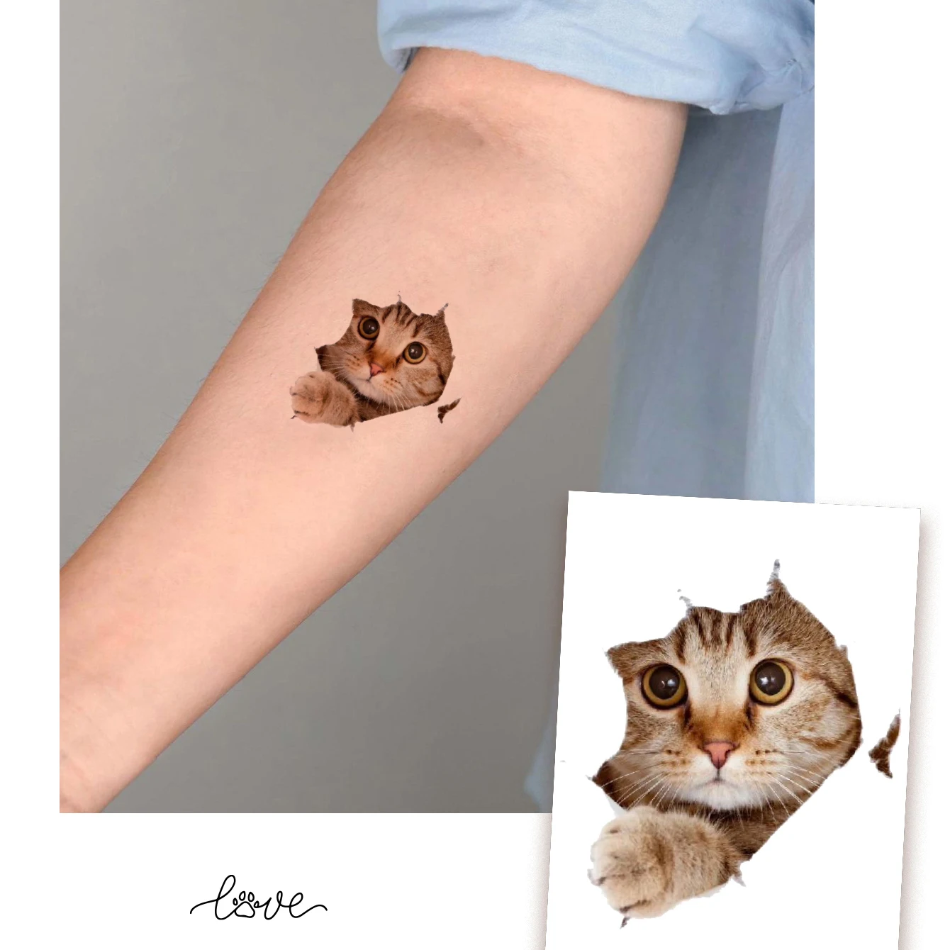 20pcs Cute Cat Series Temporary Tattoo Stickers Arm Wrist Ankle Art DIY Lovely Pet Funny Tattoo Sticker for Men Women Decor tattoo sticker temporary tattoos