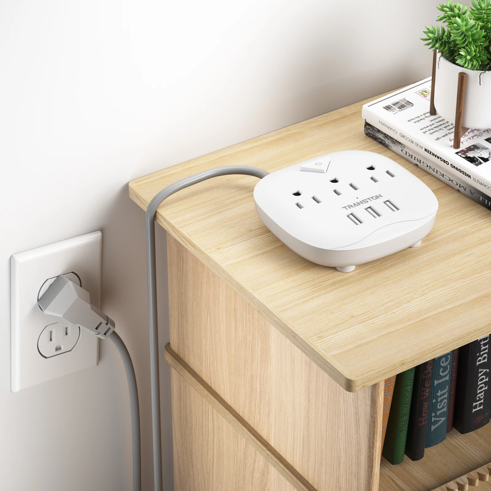 Power Strip with Switch – 3 Outlets, 3 USB Ports, 3.3ft Extension Cord, Quick Charge, Fire-Resistant Design 5