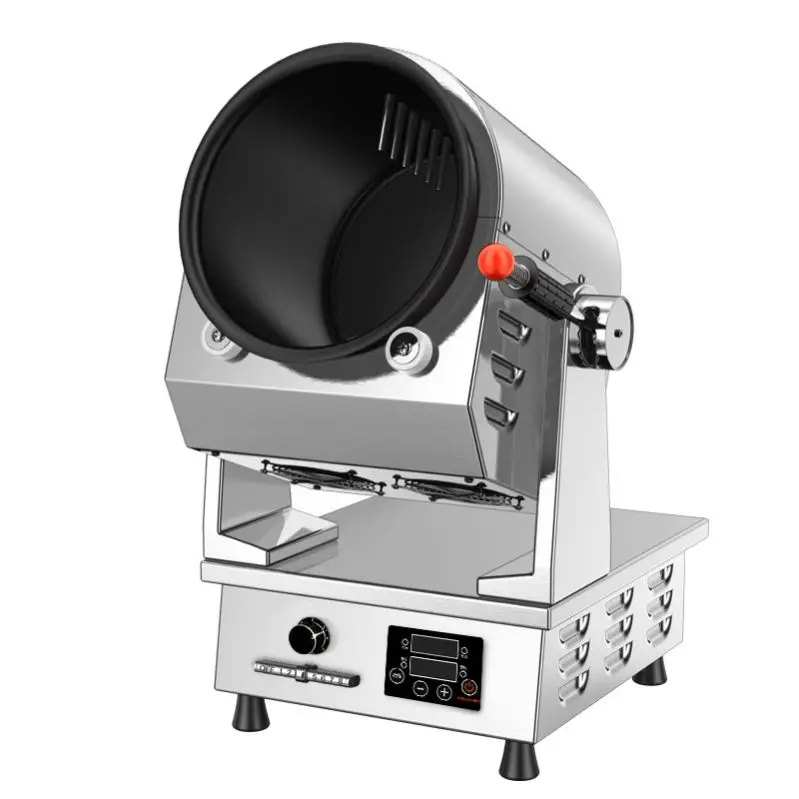 Commercial Intelligent Electric Automatic Egg Fried Rice Cooking Drum Type Stir Frying Machine induction base cooker 4