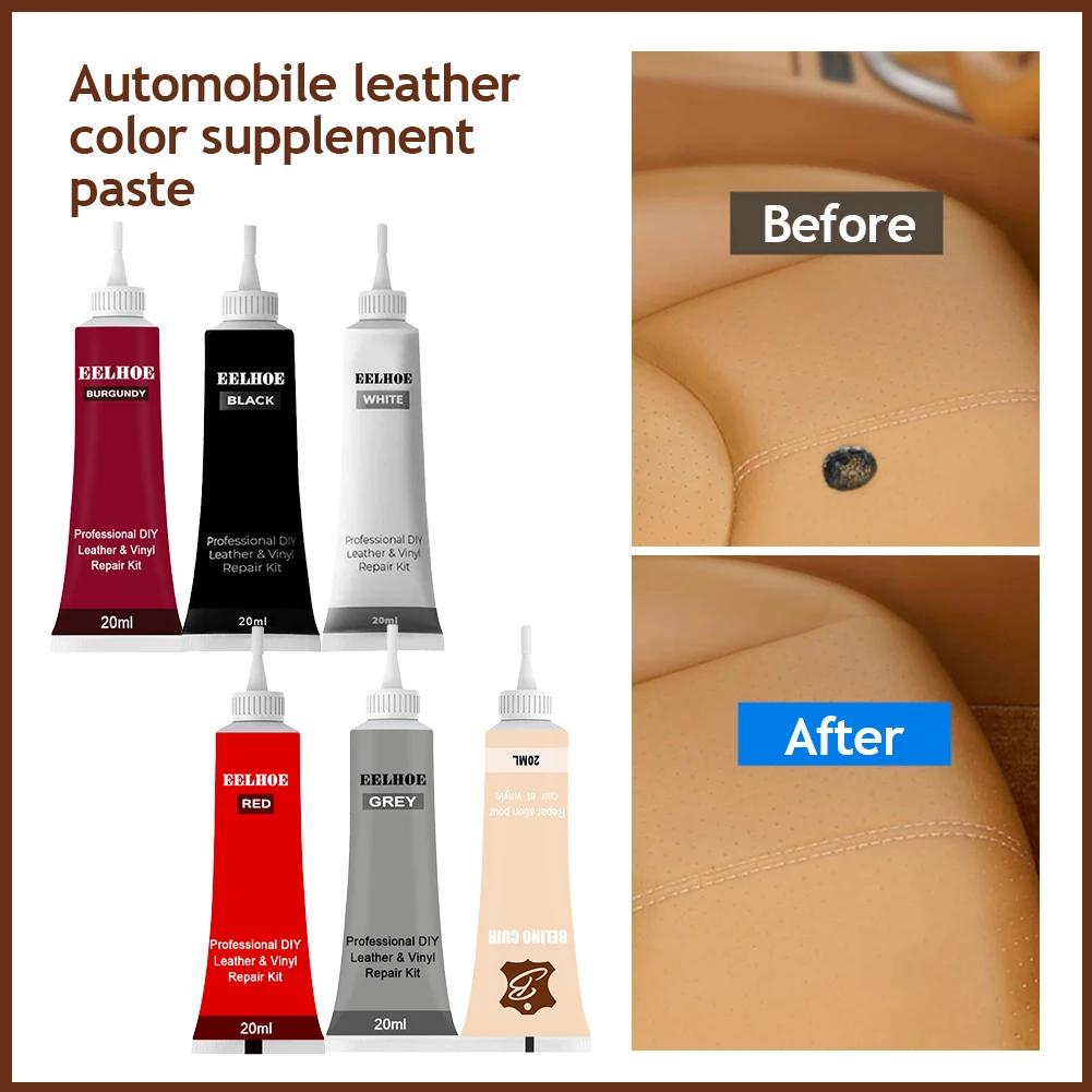 20ml Leather Repair Gel Car Repair Scratches Cracks Home Car Seat Sofa Leather Complementary Refurbishing Cream Repair Paste 2
