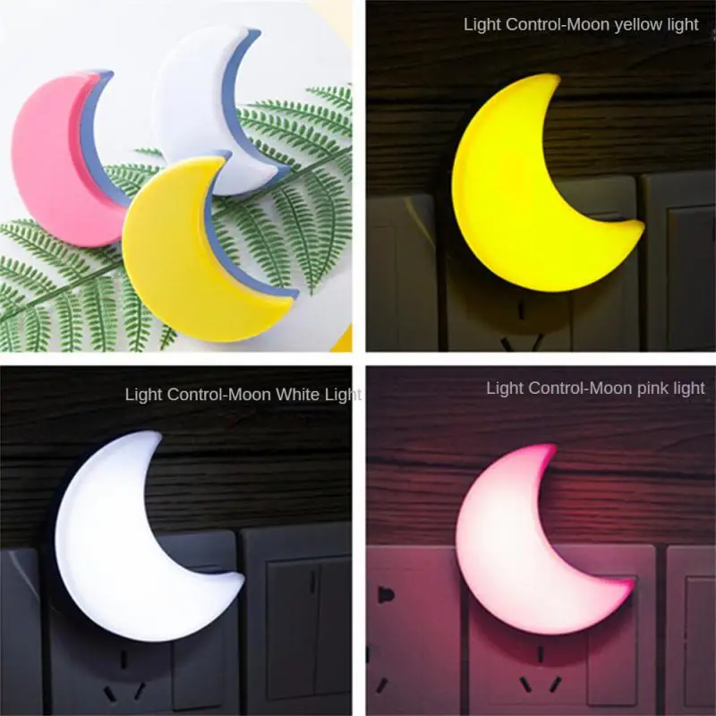 

Optical Control Moon LED Night Light Children's Night Light Eye Protection Energy Saving Home Lighting Bedside Decoration Lamp