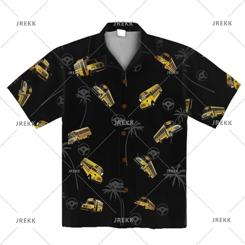 Camisa hawaiana nueva para hombre, camisa escolar de verano, camisa con solapa de manga corta con estampado 3D, diseño original informal, ropa para hombre