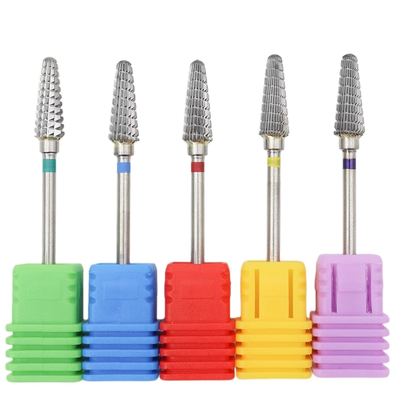 

5mm Spiral Carbide Nail Drill Bit 3/32" Milling Cutter For Manicure Rotary Burr Nail Bits Electric Drill Accessories Tool