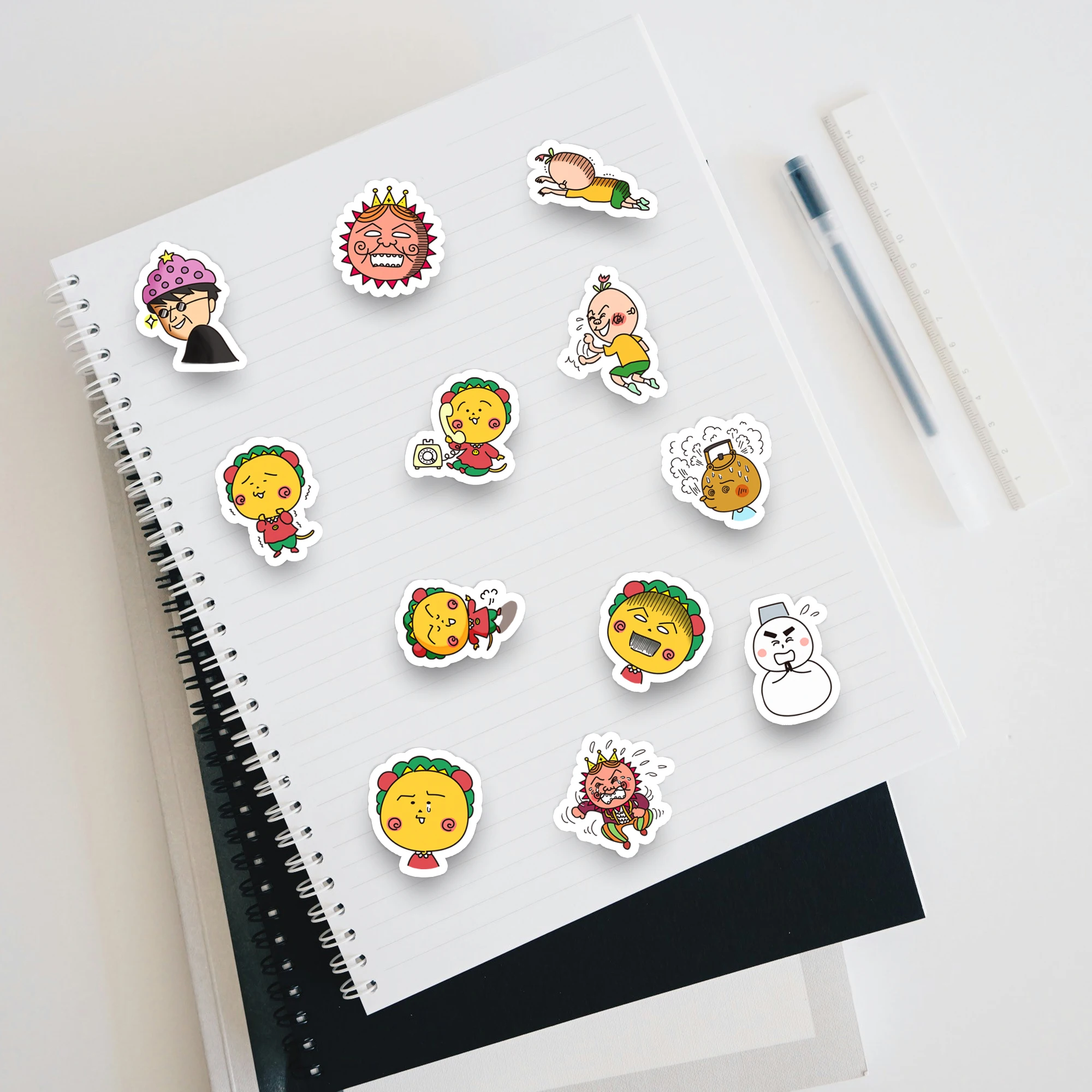 40PCS Cojicoji 스티커 체리 미트볼 애니메이션 주변기기 스티커 문구 장식 데스크탑 벽 책 DIY