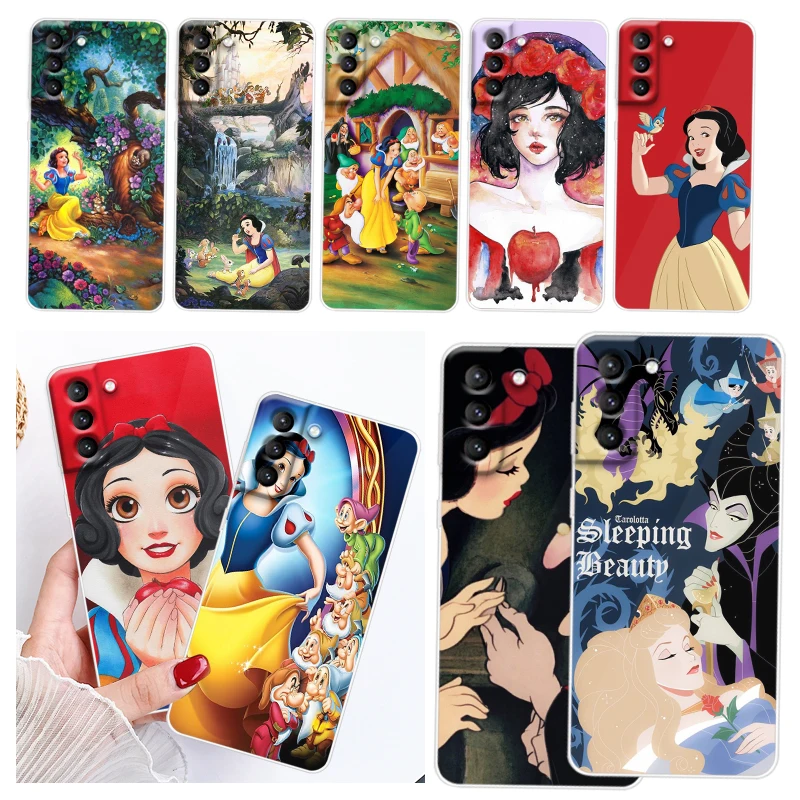 Snow White Seven Dwarfs Phone Case Transparent For Samsung Galaxy S22 S21 S20 Fe S10 S10E S9 S8 Plus Ultra Pro Lite S7 Edge