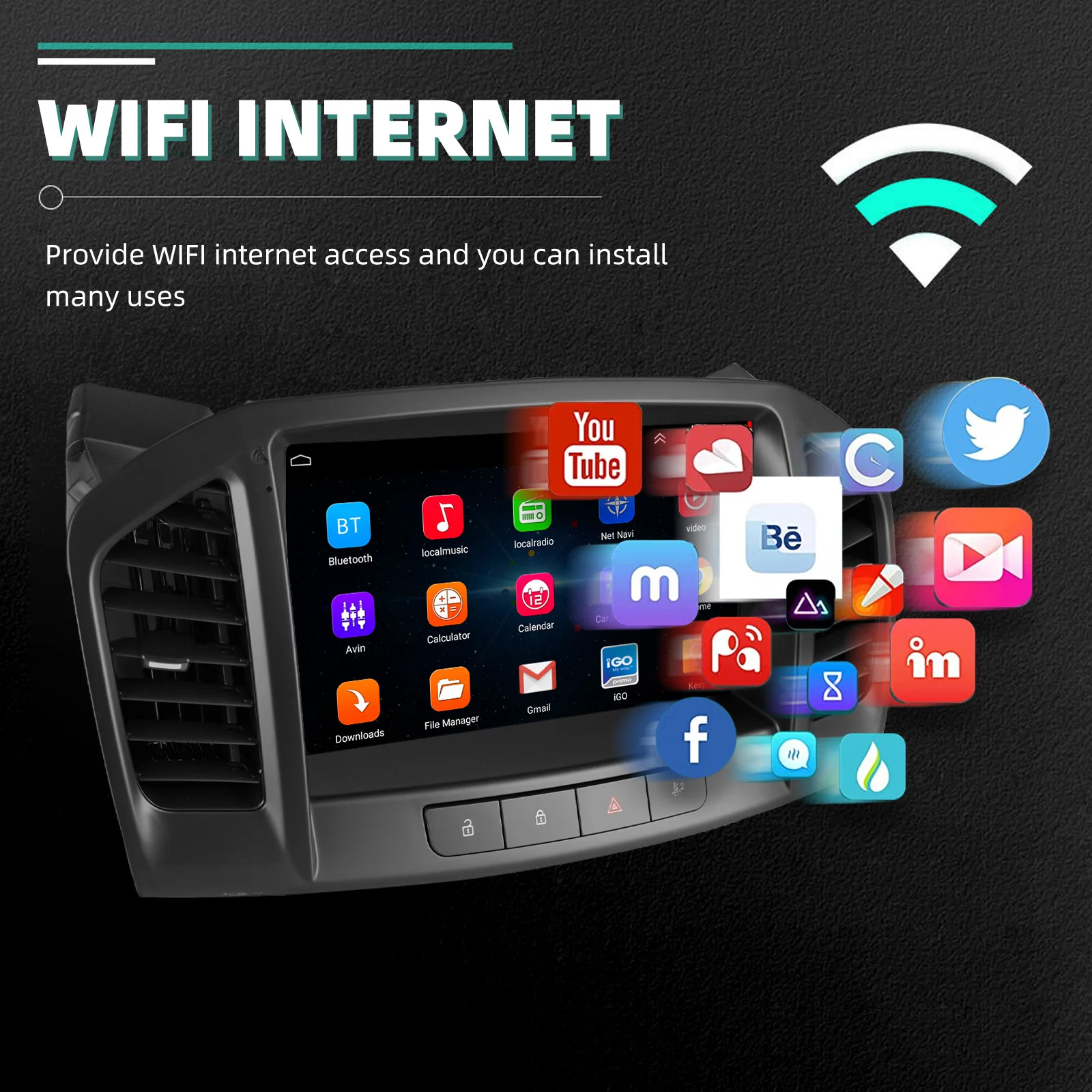 ESSGOO 9-Zoll Android 15 64G Wireless Carplay Android Auto für Buick Regal Opel Insignia 09-12 Autoradio GPS Navi BT WIFI RDS – Detail 12
