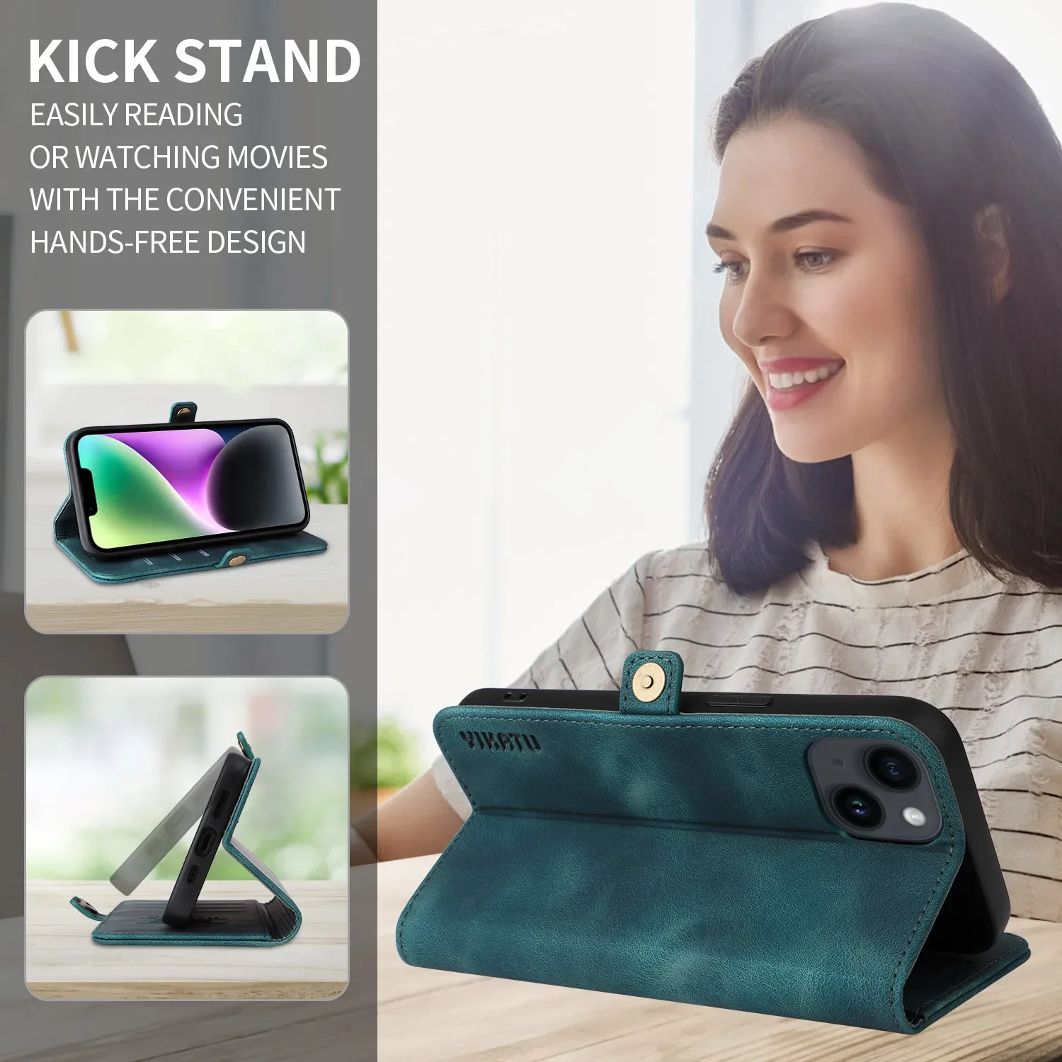 Luxury Leather Flip Phone Case Wallet Cover