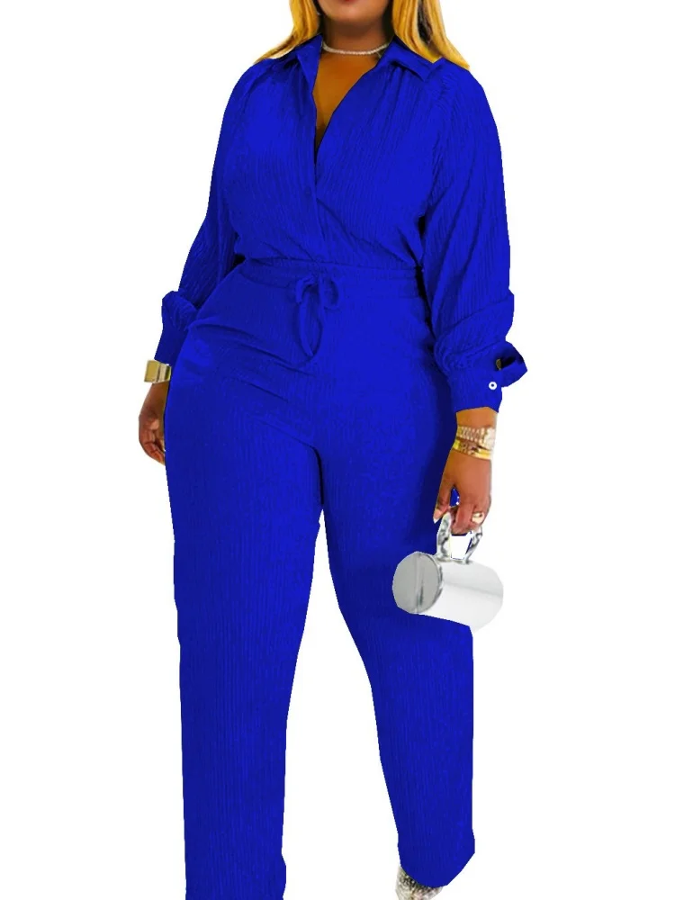 Wmstar Two Piece Set Women Wholesale Long Sleeved Pleated Casual Shirt Elastic Waist Straight Leg for Commuting Summer 2025