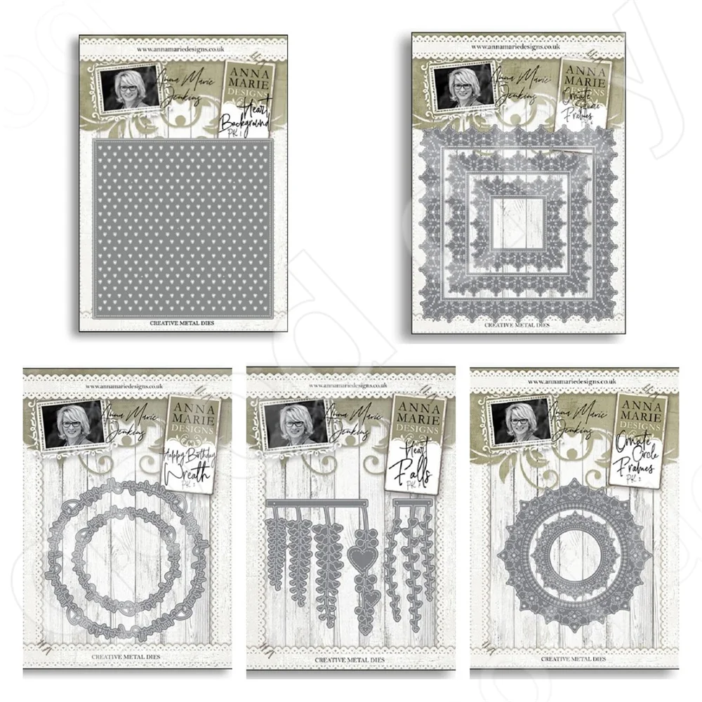 

Love Waterfall Round Rectangle Frame Metal Cutting Dies DIY Scrapbook Embossing Crafts Greeting Card Calendar Decoration