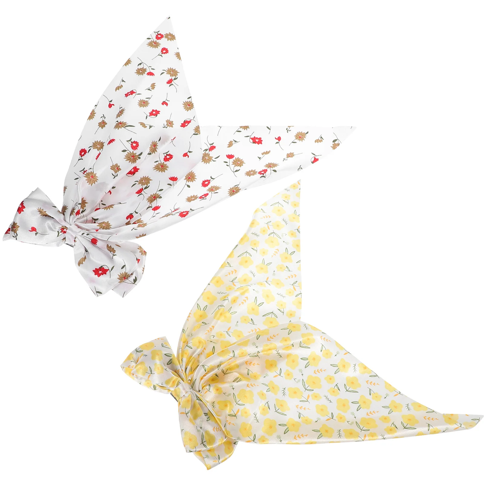 

2 Pcs Bow Hairpin Grips Bows for Girl Issue Card Hairpins Clip Fabric Girls Clamp