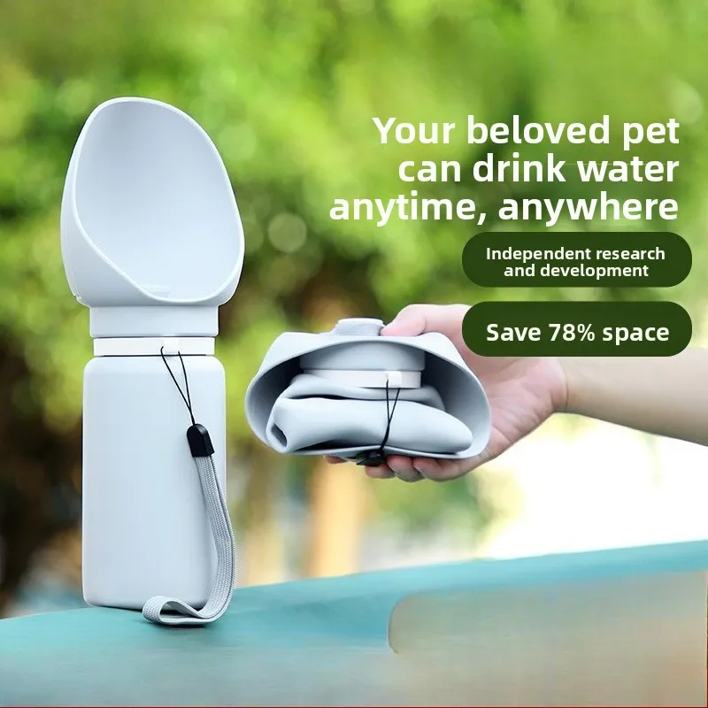 Pet Supplies Dog Accompanying Water Cup Outdoor Portable Travel Foldable Kettle Water Dispenser For Walking Dogs_voghion.com