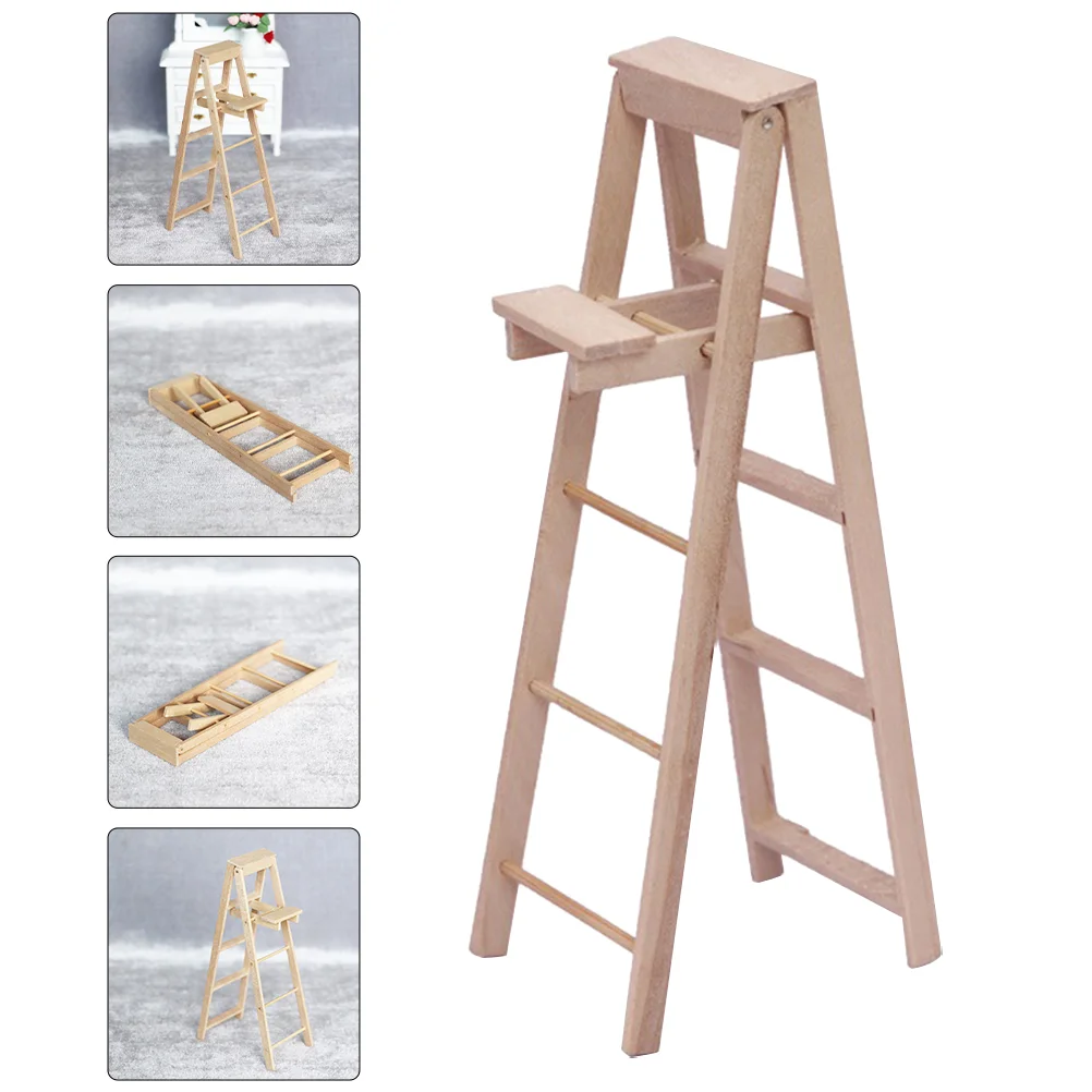 Miniature Ladder Fairy Furniture Ladder Garden Ornament Ladder DIY Craft Accessory DIY Landscape Ornament