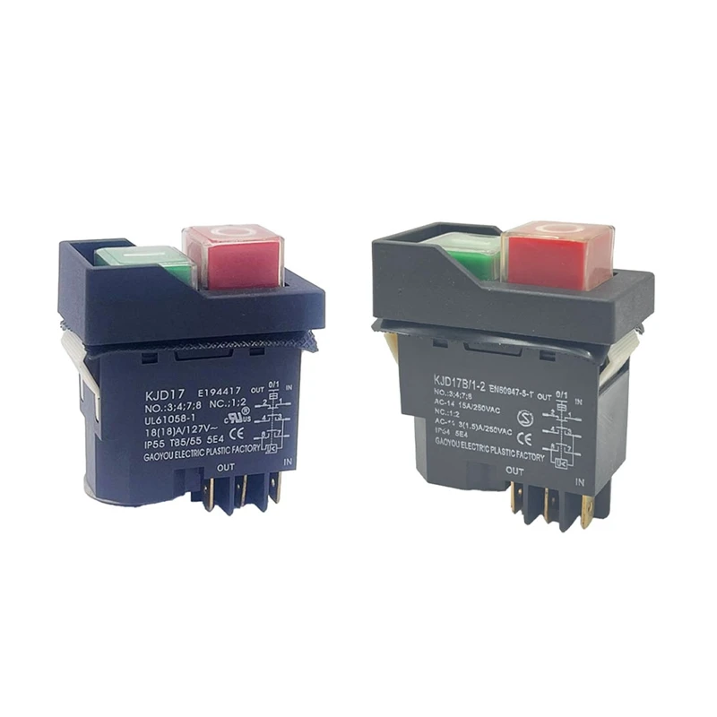 Interrupteur électromagnétique YH02-A 220V 15A 5 Broches, étanche