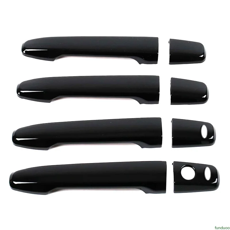 For Mitsubishi Outlander ASX 2008-2020 Glossy Black Carbon Fiber Door Handle Cover Sticker Styling Accessories Overlays