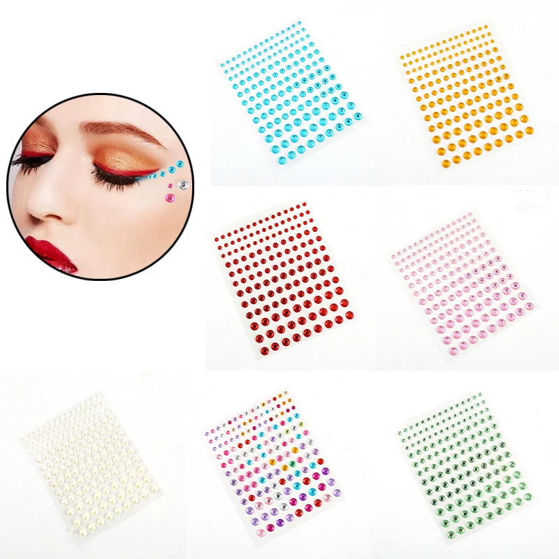 Crystal Sticker Eyes Sticker Drill Stickers Face Stickers Adhesive 3D  Lifelike
