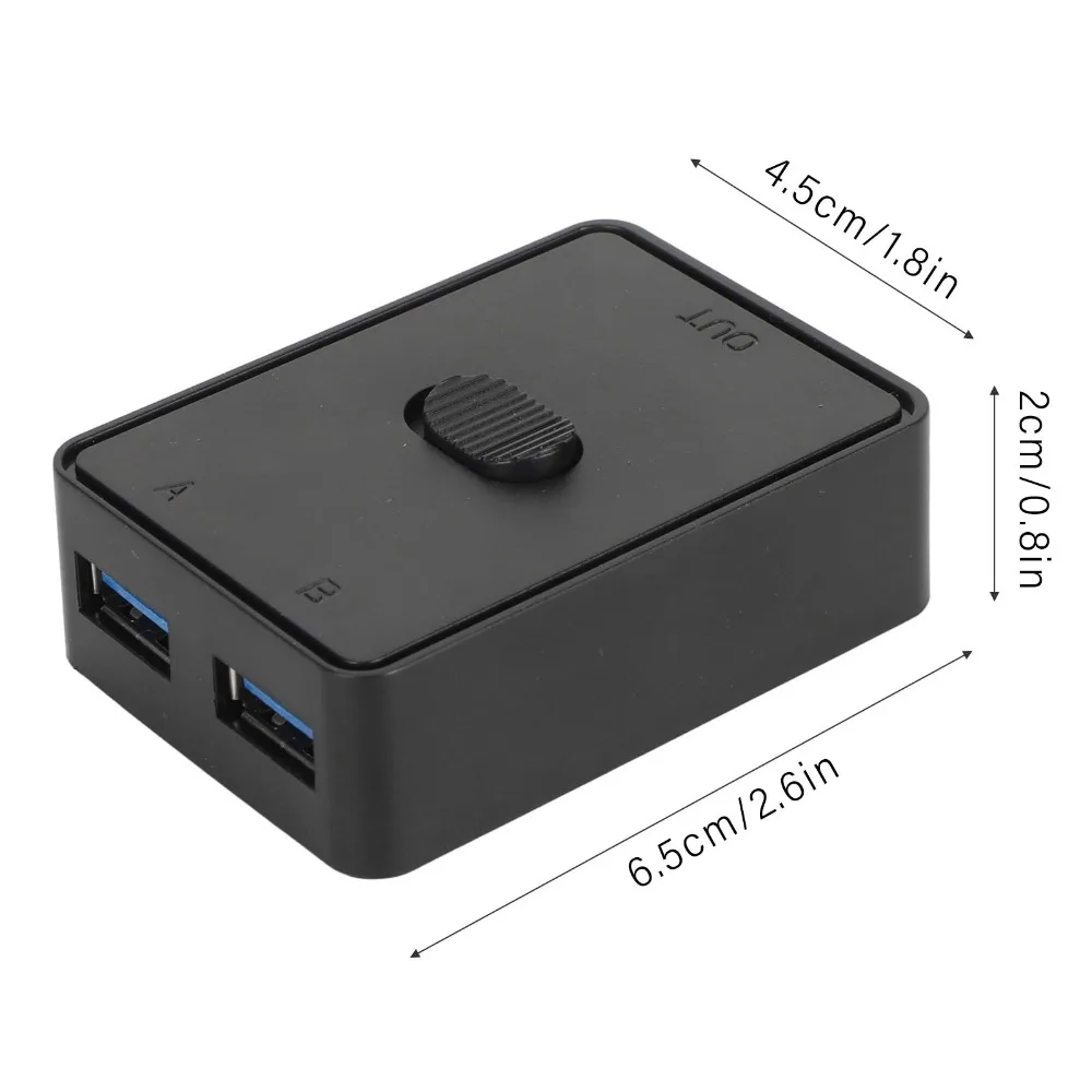 휴대용 2 in 1 아웃/ 1 in 2 아웃 USB 3.0 스위치 플러그 앤 플레이 고속 USB 스위치 선택기 양방향 USB 스위치 스캐너