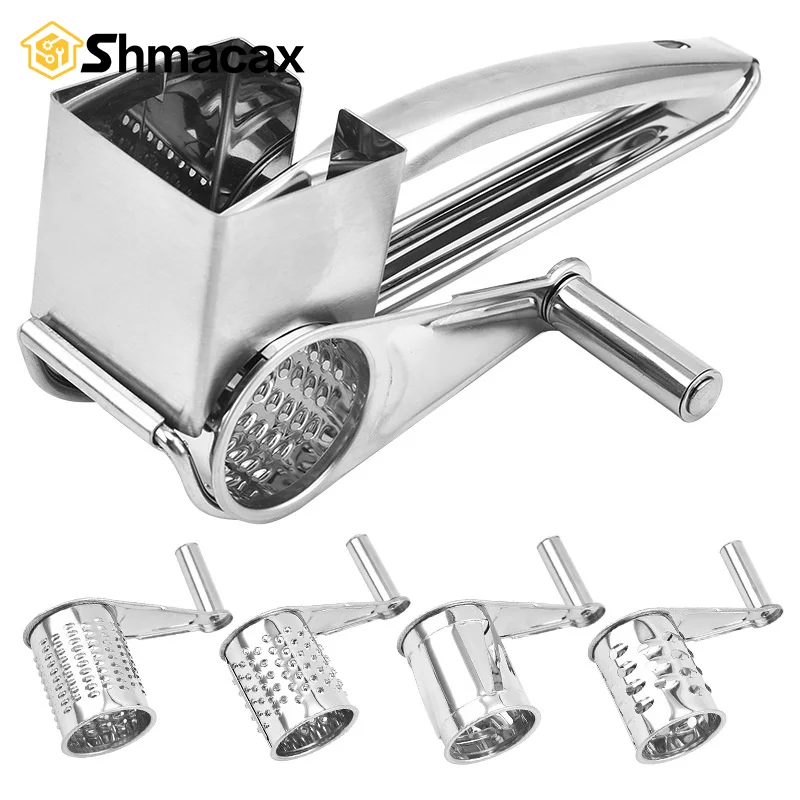 5 ב-1 חותך גבינה מפלדת אל-חלד 4 חותך גבינה ידני רוטטיבי גרטר רב תכליתי חותך חמאה גאדג'טים למטבח