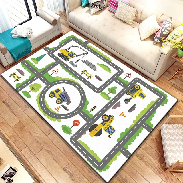 Children s Play Crawl Mat Road Traffic Route Map Traffics Sign Mats Carpet Living Room Sofa Coffee Floor Mats Home Decoration