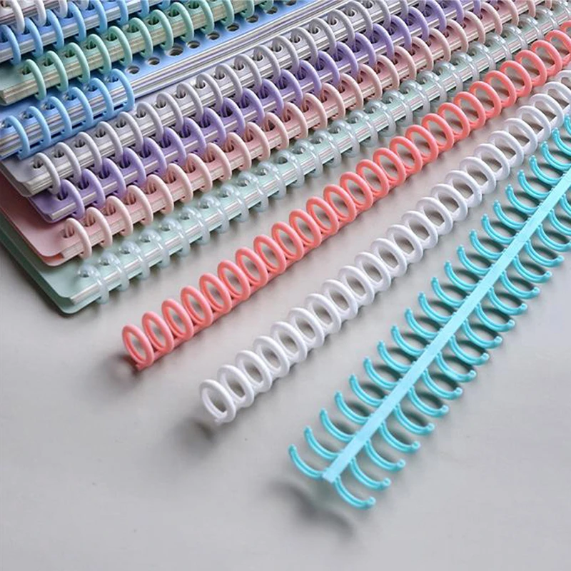 30 Holes Loose-leaf Paper Book Circles Ring Plastic Binding Ring Spiral Rings Binder Strip For A4 Paper Notebook Stationery 1pc plastic binding rings,loose leaf binding coil,book binding supplies,plastic binding coil