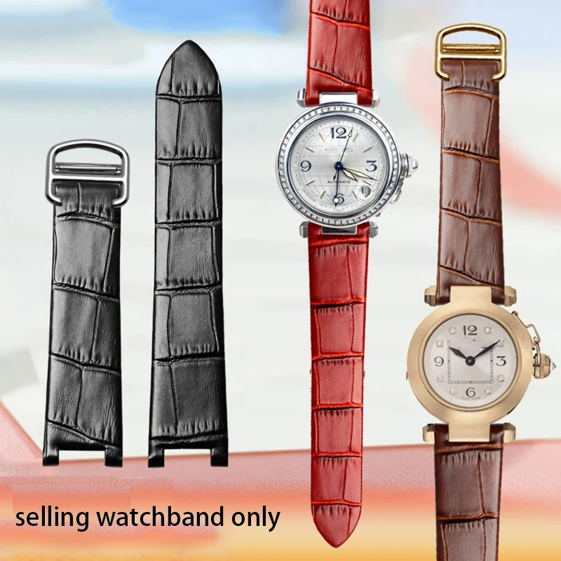 Cinturino Per Orologio Originale Leatehr 20*12Mm Speciale Per Cartier Pasha W3108 / Hpi004 Cinturini Da Donna Cinturino Per Orologio Bracciale Di Alta