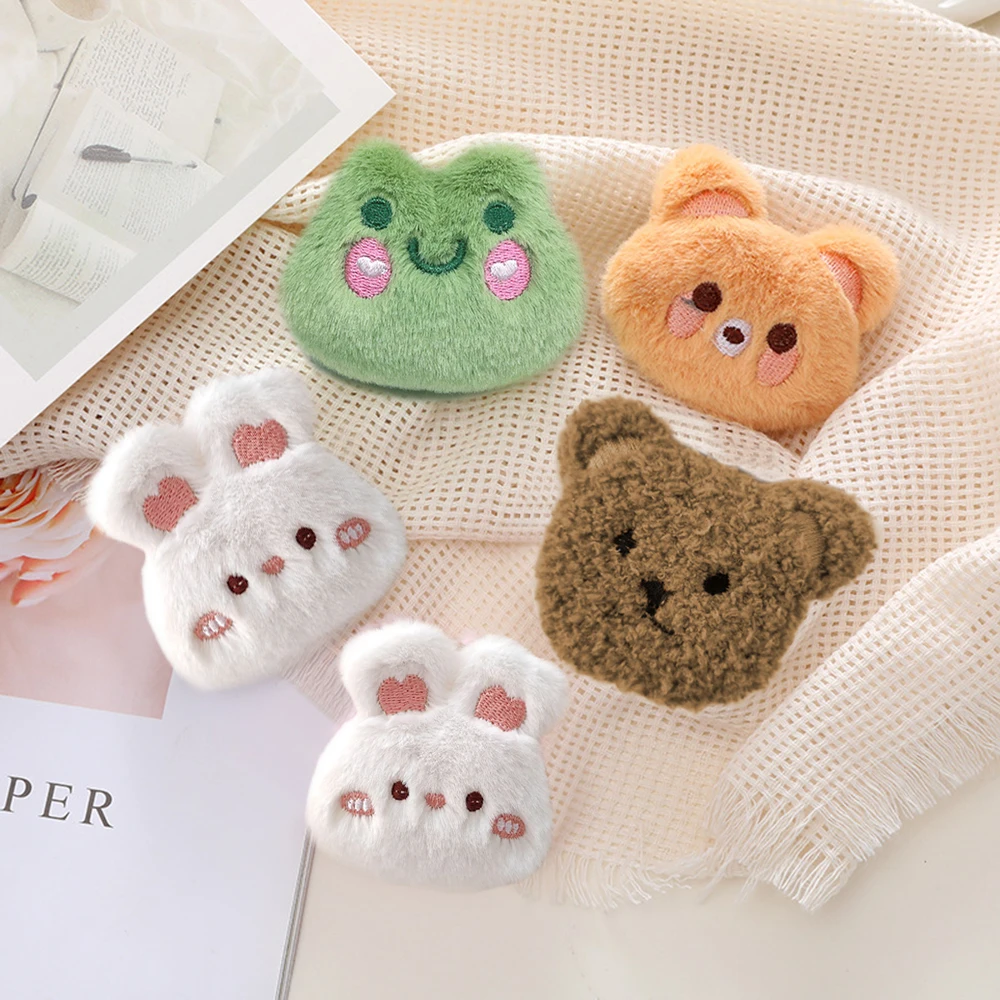 귀여운 하트 곰 토끼 접이식 휴대폰 거치대 휴대용 데스크탑 거울 포함 아이폰 삼성 안드로이드용 새 상품