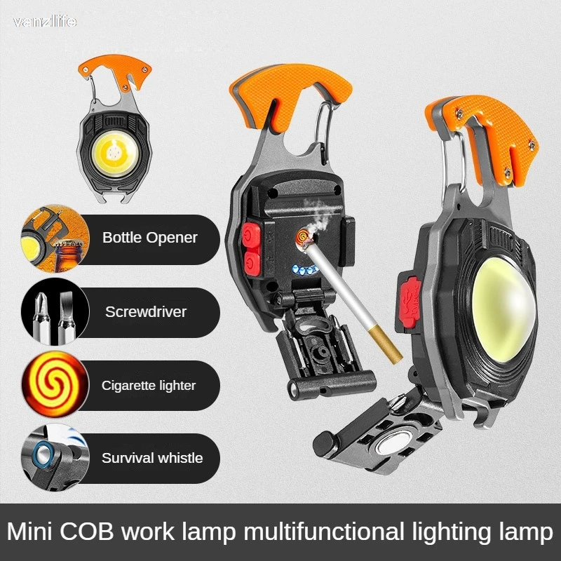 

Брелок для работы, многофункциональный прикуриватель, портативная зарядка, для кемпинга, авторемонта, светодиодный яркий телефон, маленькая мини-лампа