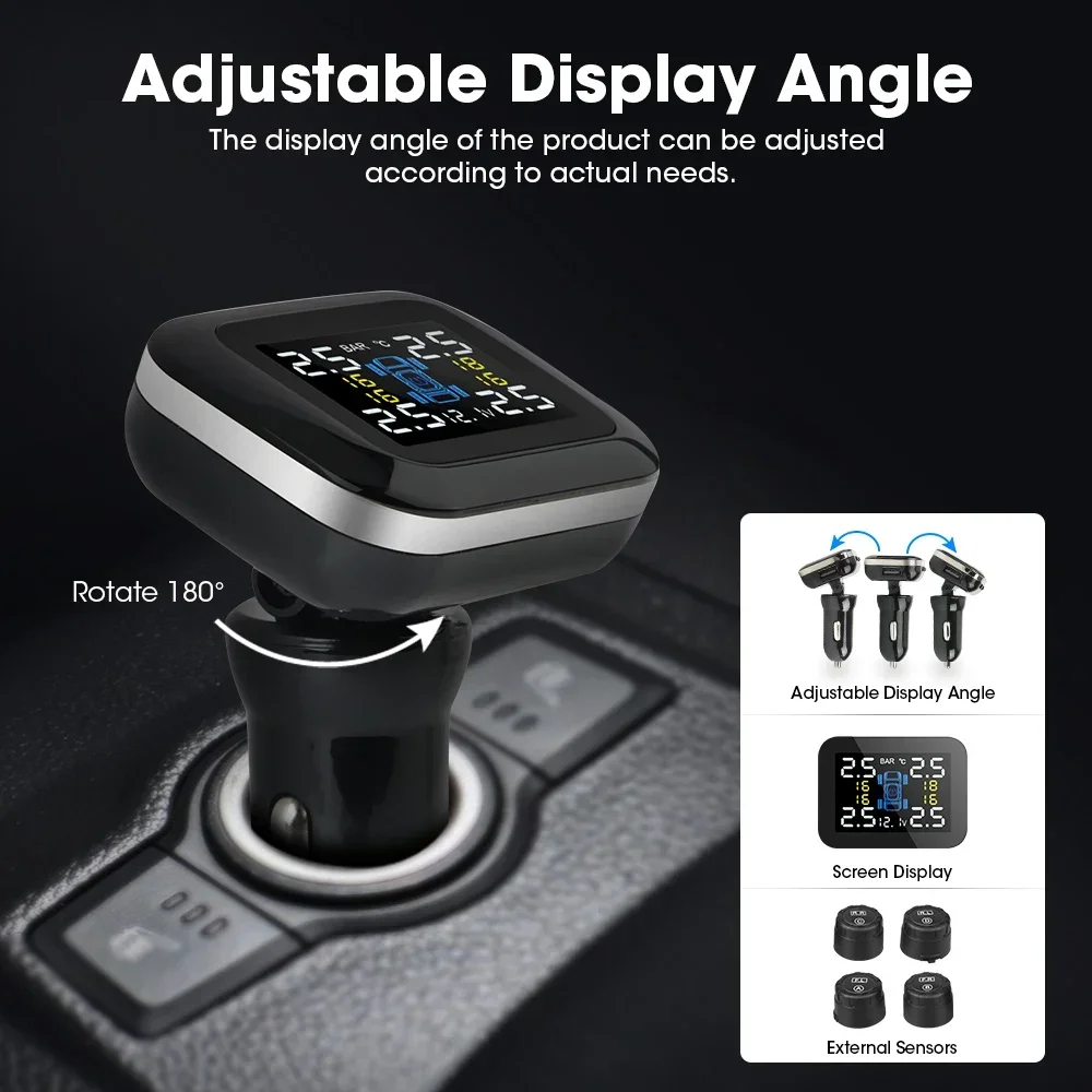 TY09 Smart TPMS Car Tire Pressure Alarm