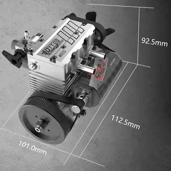 FS-L200 Moteur à monter soi-même Version monocylindre 4 temps 4000-16000  tr/min 3,5 cc x 2 modèles de moteur méthanol pour modèles de voitures  télécommandées : : Jeux et Jouets