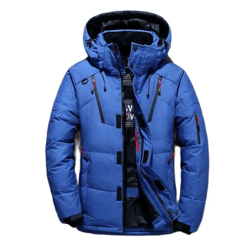 

-20 Degree Winter Parkas Men Down Jacket Male White Duck Down Jacket Hooded Outdoor Thick Warm Padded Snow Coat Oversized M-4XL
