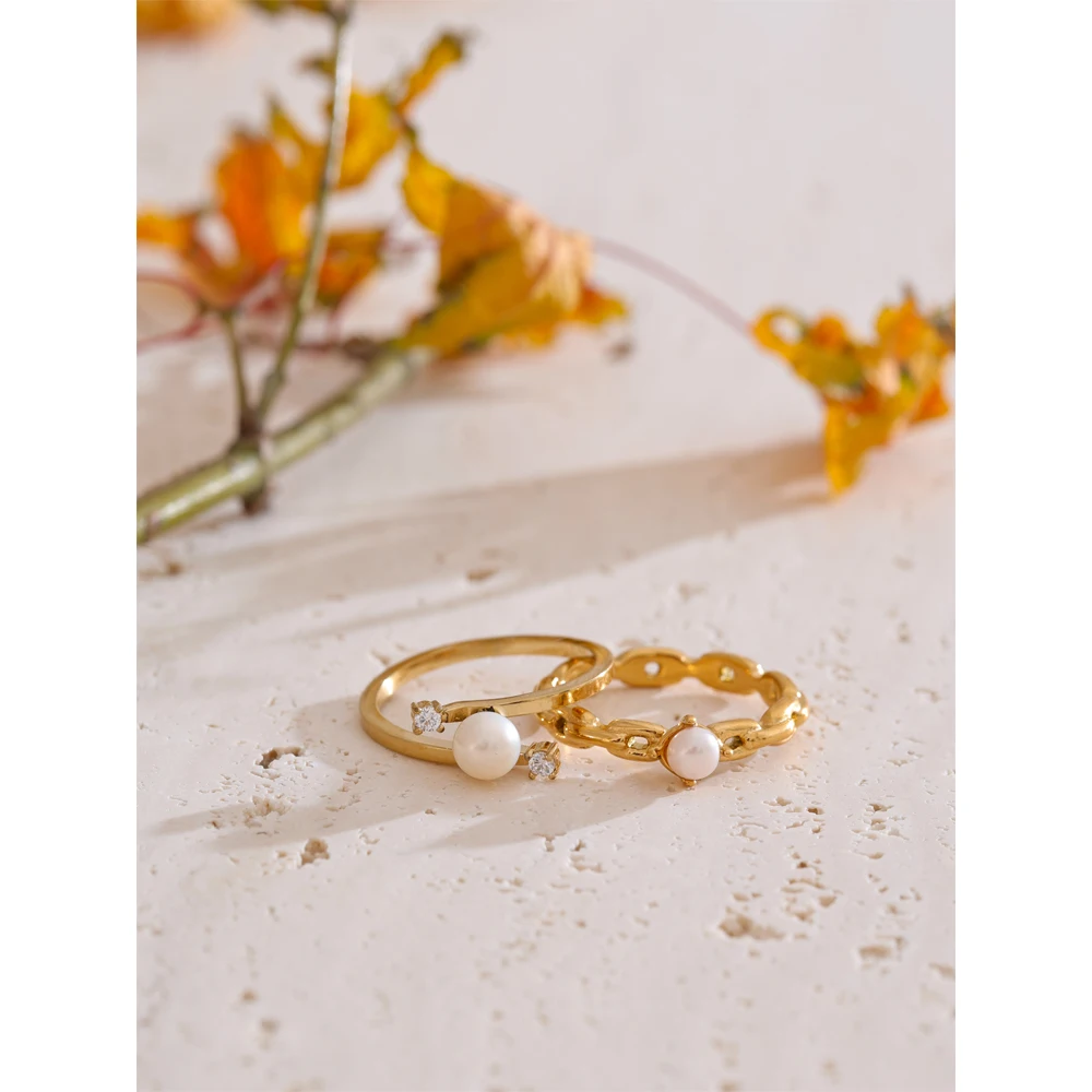 Yhpup Finger Ring 18K Gold PVD Plated