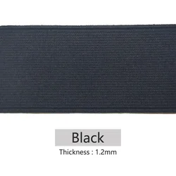 Colorful Elastic Bands for Sewing and DIY Accessories (Black)
