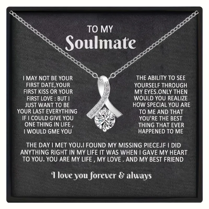 

Креативное и элегантное медное ожерелье с подвеской в форме капли с подарочной коробкой и карточкой, подарок на день рождения, праздничный подарок для души