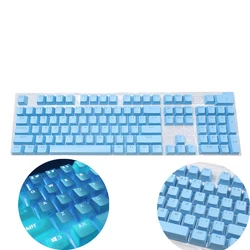 Premium Ergonomic Blank Keycaps Set (104 Pieces) (Blue)
