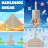 14PCS/Set Children's Beach Toys Snow Toys Fun Creative Outdoor Play  3D Sand House Building Blocks Game for Boy's Girl's Gifts 5