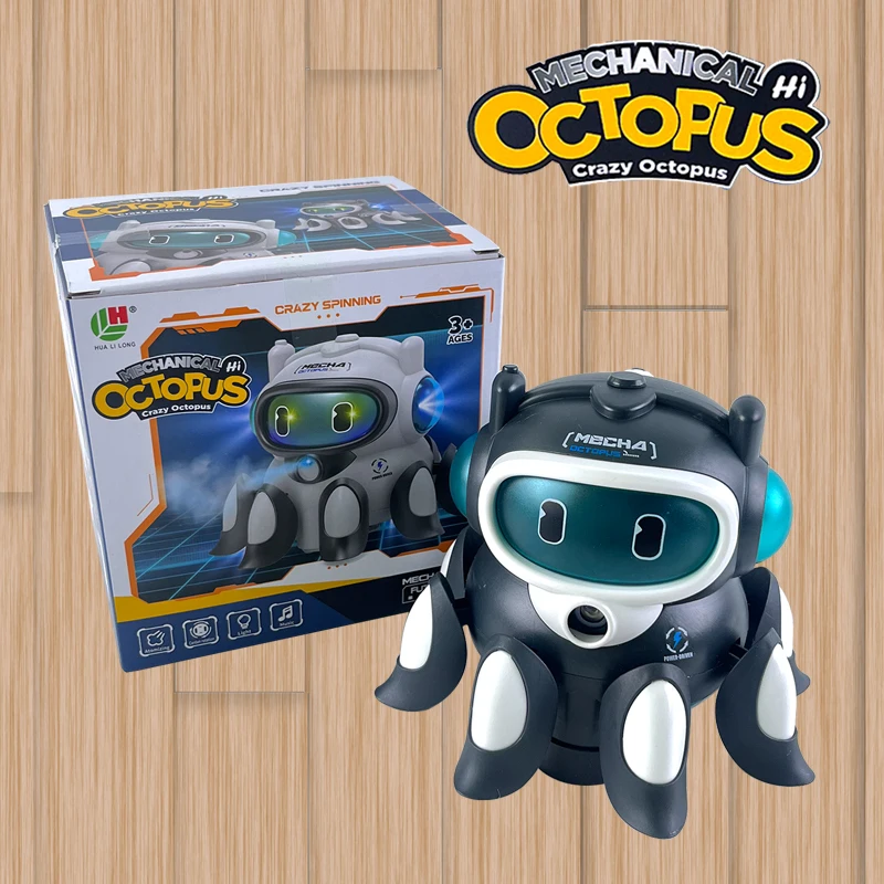 Fun Running Octopus Toy &ndash; Dodges Obstacles, Sprays Mist, and Plays Happy Music &ndash; Perfect for Kids and Great Gift Idea