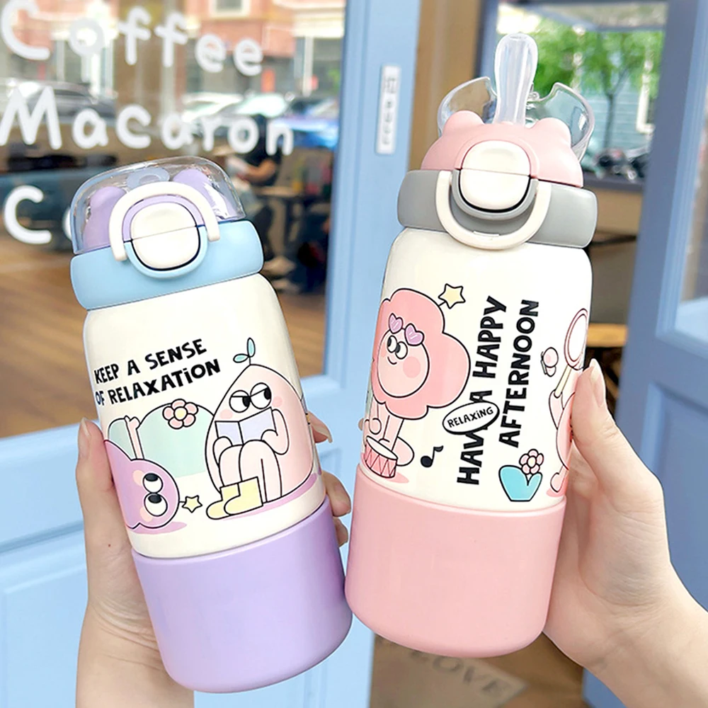 500ML Cartoon Kids Thermos Bottle Children's Thermal Water Bottle 316 Stainless Steel Thermos Mug Outdoor Water Cup water bottle stainless steel thermos bottle thermal water bottle stainless steel water bottle stainless steel thermos cup stainless steel thermal container